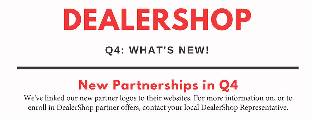 DealerShop Q4 Newsletter: What’s New