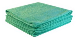 Well Worth MF-1 All-Purpose Car Microfiber Towels, 15.5 Inches by 15.5 Inches, Green, Pack of 4