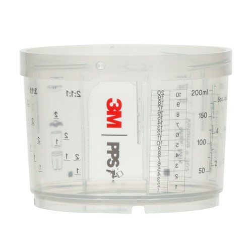 3M PPS 26115 Series 2.0 Mini Hard Cup, 200 mL, Use With: Quarter-Turn 2.0 Lid Locking System, 2 cups per carton