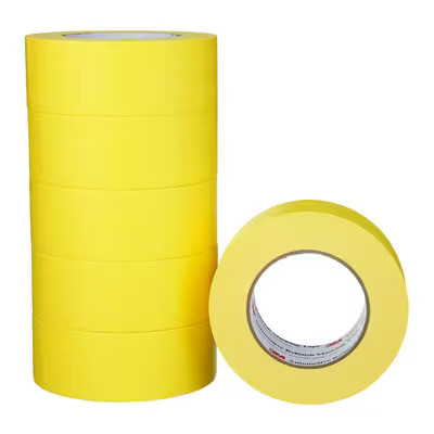 3M 06656 388N Automotive Refinishing Masking Tape, 1.9 in x 180', Yellow, 6 Rolls