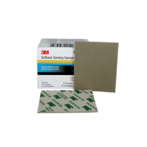 	
3M 02600 Softback Sanding Sponge, 4-1/2 in W x 5-1/2 in L, 1200/1500 Grit, Micro Fine Grade, Gray Color, 20/PKG